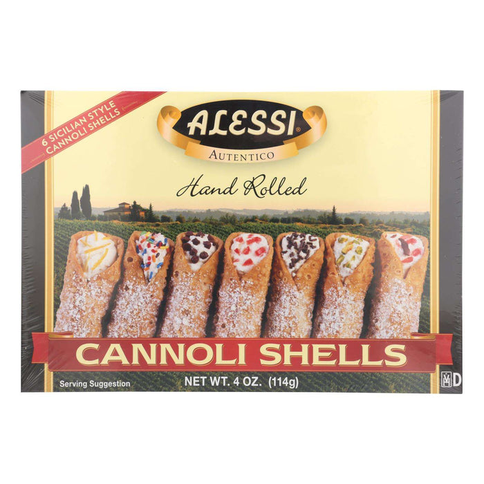 Alessi Cannoli Shells: Authentic Italian Dessert (Pack of 12) - 4 Oz. Each