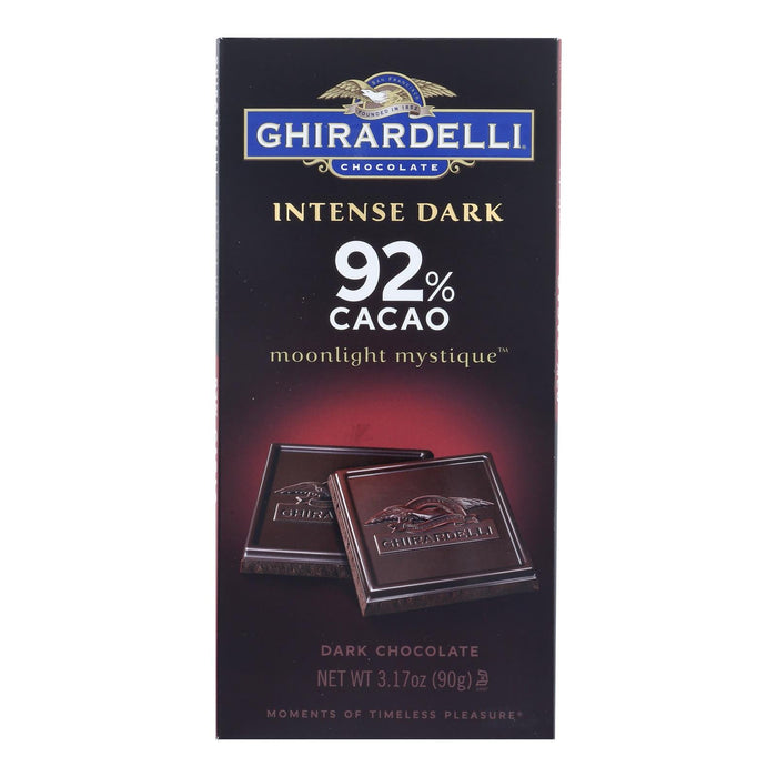 Ghirardelli 92% Cacao Moonlight Mystique Intense Dark Chocolate (Pack of 12) - 3.17 Oz