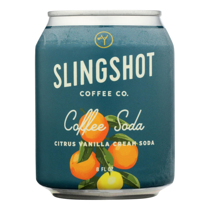 Slingshot Coffee Citrus Vanilla Cream Coffee Soda (Pack of 12) 8 Fl Oz