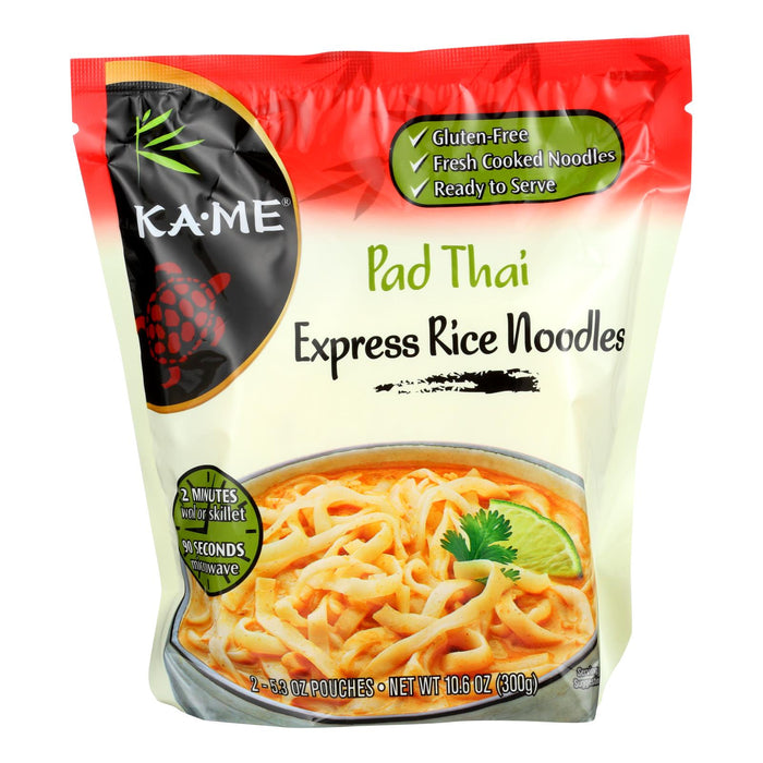 Ka-me Pad Thai Express Rice Noodles for Authentic Thai Dish (Pack of 6 - 10.6 Oz)