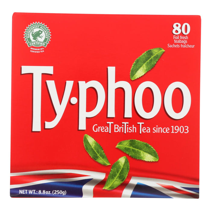 Typhoo English Breakfast Tea Bags, 80 Count (Pack of 6)