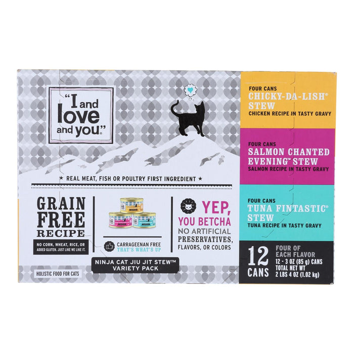 I and Love and You Ninja Cat Jit Stew 4-Pack, 12 Count