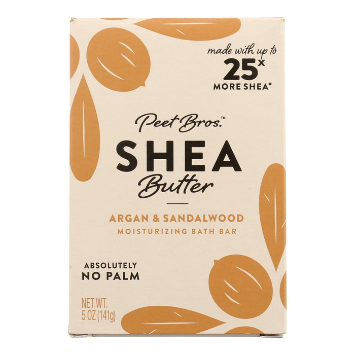 Peet Bros Argan Sandalwood Shea Butter Soap Bar (5 Oz)