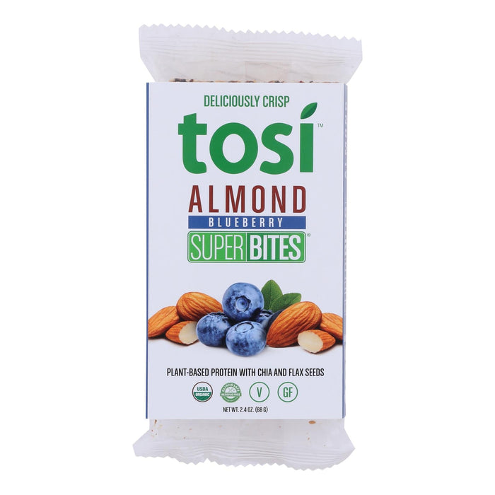 Tosi Superbites Blueberry Almond Fuel Bites (Pack of 12) 2.4 Oz