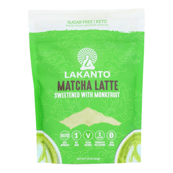 Lakanto Monkfruit Sweetened Matcha Latte, Pack of 8 - 10 Oz