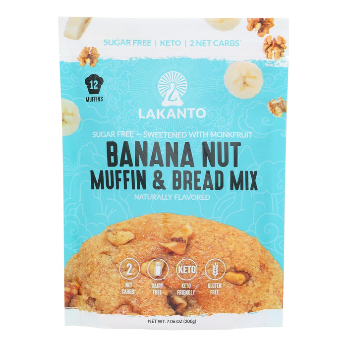 Lakanto Mix Muffin Banana Nut, Keto, Sugar-Free, Gluten-Free, (Pack of 8) 7.06oz