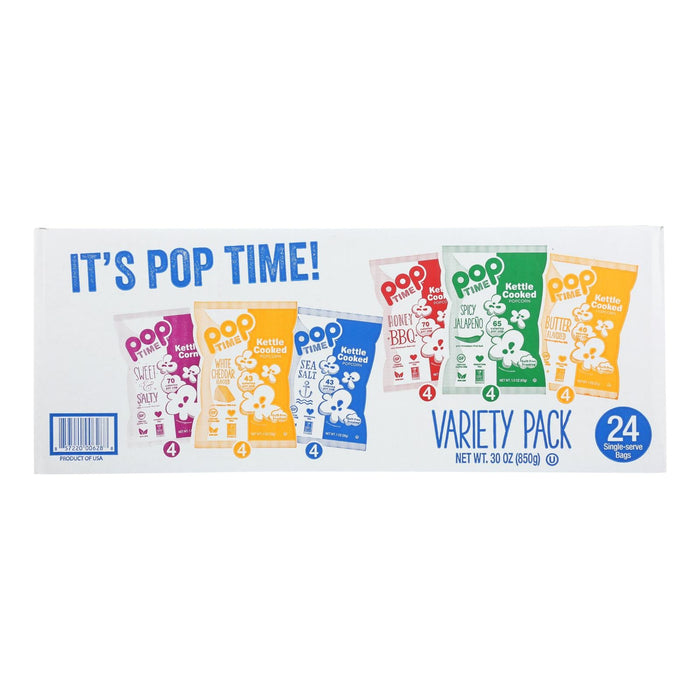 PopTime Popcorn Variety Pack - 24 Single Serving Bags