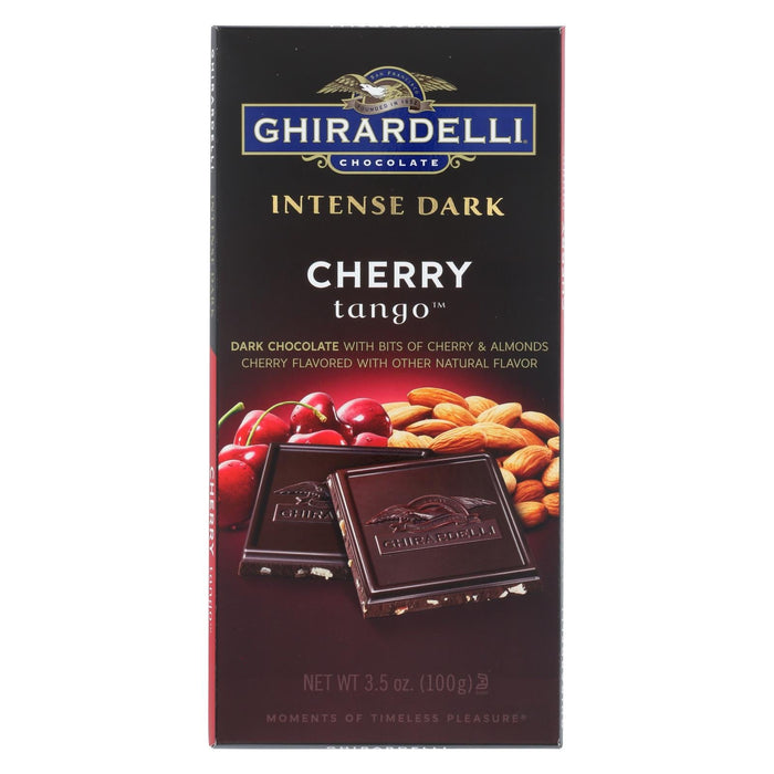 Ghirardelli Chocolate Bar Cherry Tango Intense Dark (Pack of 12) 3.45 Oz