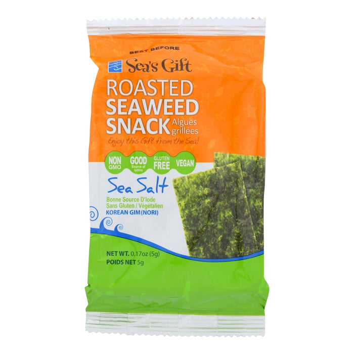 Sea's Gift Seaweed Snack (Pack of 24) - Roasted and Sea Salt - 0.17 Oz.