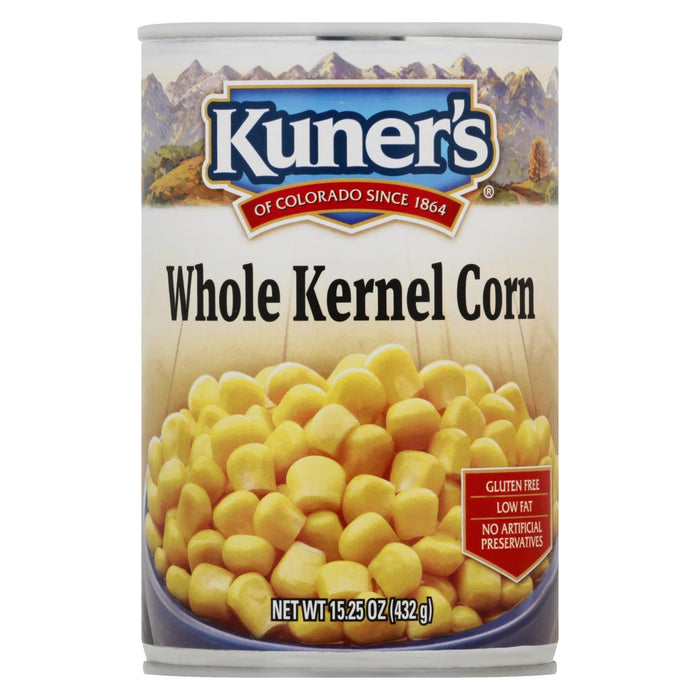 Kuner Premium Whole Kernel Corn, 15.25 Oz (Pack of 12)