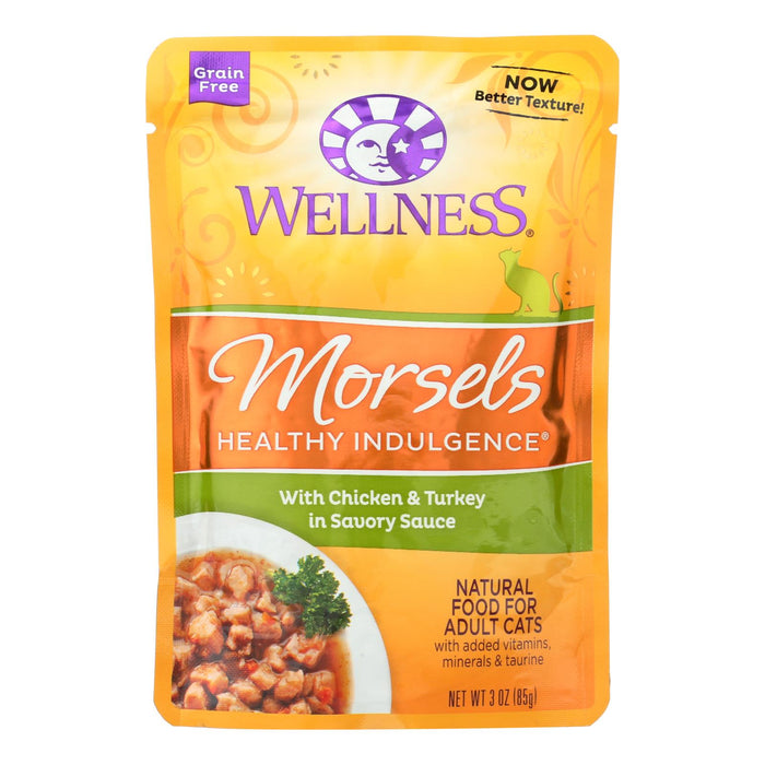 Wellness Pet Products - Morsels Cat Adult Chicken Turkey (Pack of 24) - 3 Oz