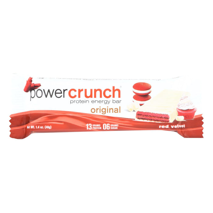 Power Crunch Protein Energy Bar, Red Velvet, 1.4 Oz., Case of 12