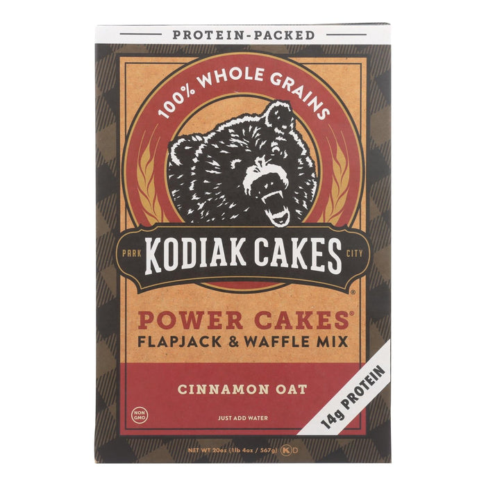 Kodiak Cakes Power Cakes Cinnamon Oat Flapjack & Waffle Mix (Pack of 6 - 20 Oz)