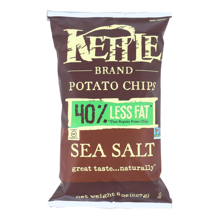 Kettle Brand Sea Salt Potato Chips, 8 Oz. (Pack of 12)