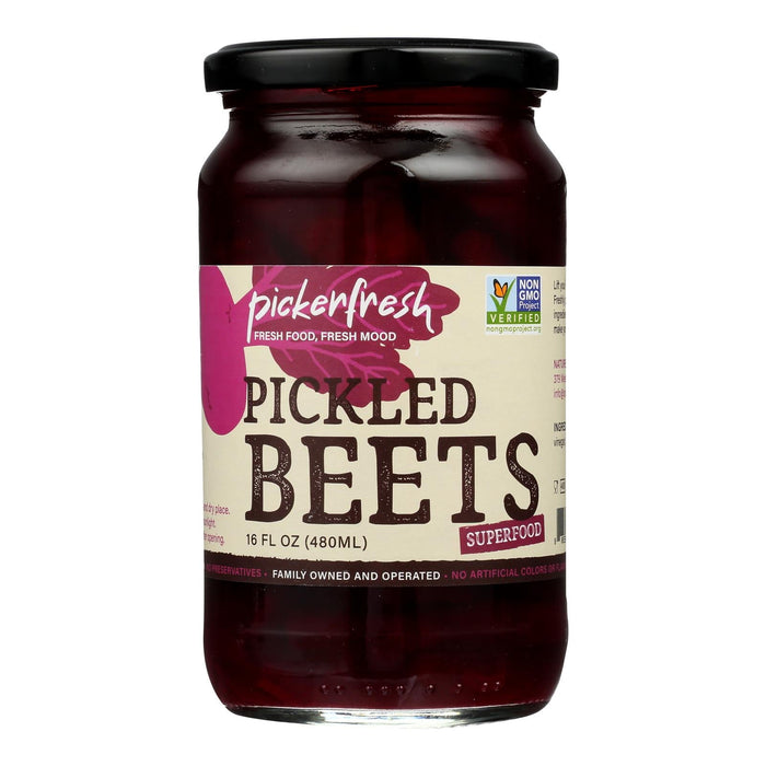 Pickerfresh Pickled Beets: Vibrant and Tangy 16 oz. Jars (Pack of 6)
