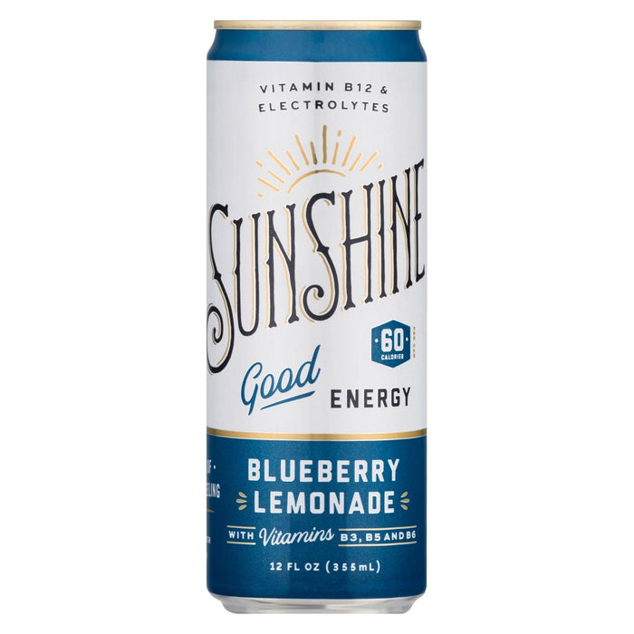 Sunshine Beverages - Bluberry Lemonade Soda, 12-Pack (12 Fl Oz Per Can)