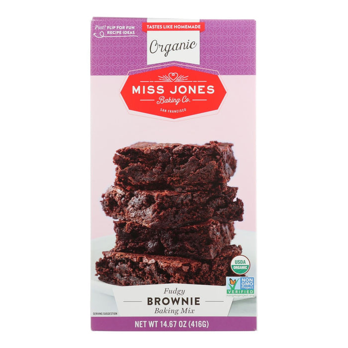 Miss Jones Baking Mix - Brownie Indulgence (Pack of 6 - 14.67 Oz Each)