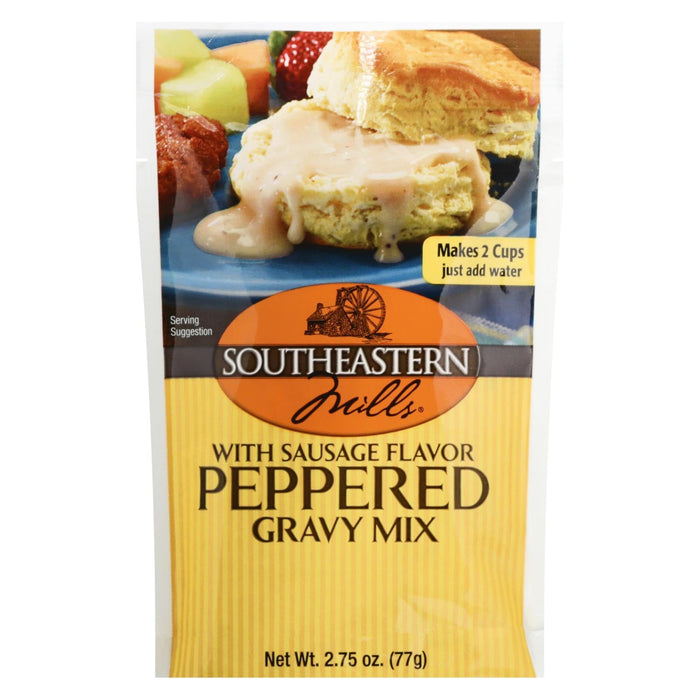 Southeastern Mills Peppered Gravy Mix for Savory Dishes (Pack of 24 - 2.75 Oz Each)