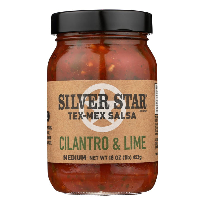 Silver Star Salsa Cilantro & Lime Medium, 16 Oz (Pack of 6)