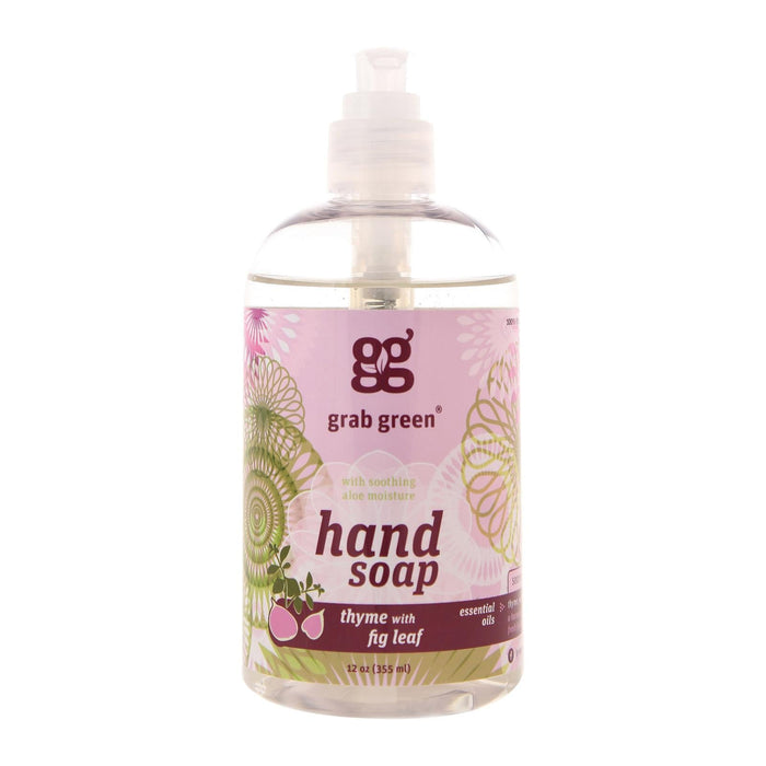 Grab Green Thyme with Fig Hand Soap (Pack of 6 - 12 Fl Oz)