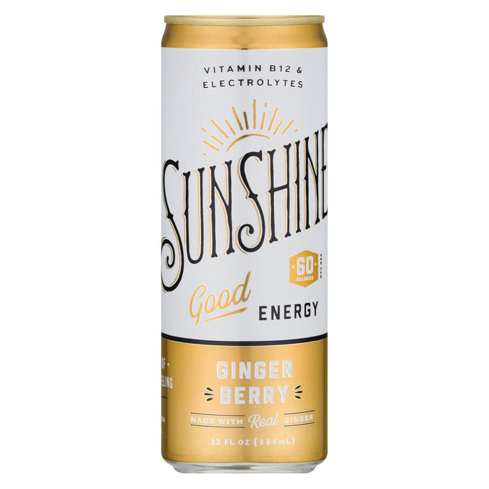 Sunshine Beverages Ginger Berry Soda (Pack of 12-12 Fl Oz)