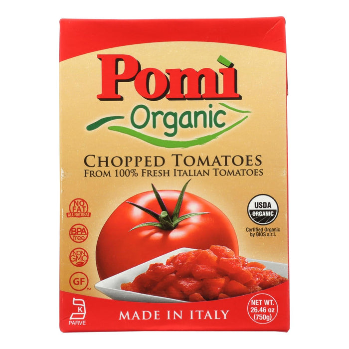 Pomi Organic Chopped Tomatoes - 12 Pack - 26.46 Oz