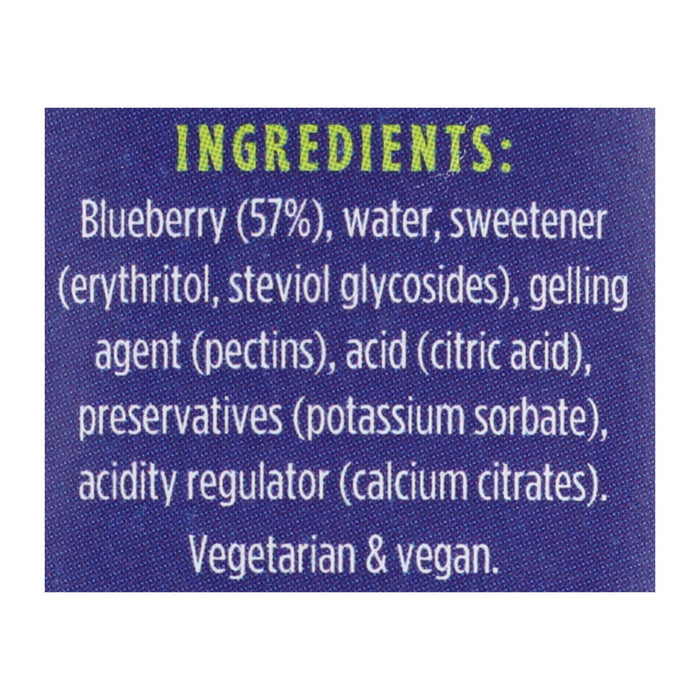 Good Good - Blueberry No Sugar Jam, 6 Pack of 12 oz Jars