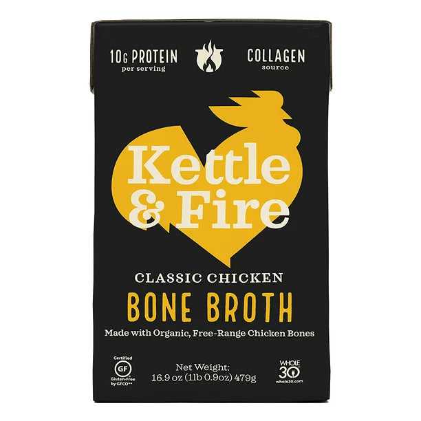 Kettle and Fire Organic Bone Broth - Chicken Regenerative (Pack of 6 - 16.9 Oz)