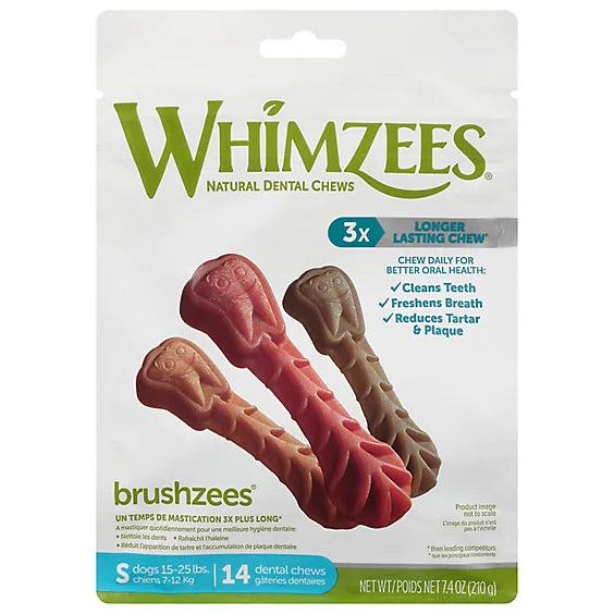 Whimzees Dental Chew Small (Pack of 4) 7.4 Oz