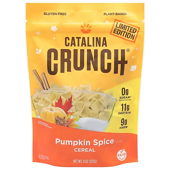Catalina Crunch Pumpkin Spice Cereal, 8 oz (Pack of 6) - Gluten-Free Keto Cereal