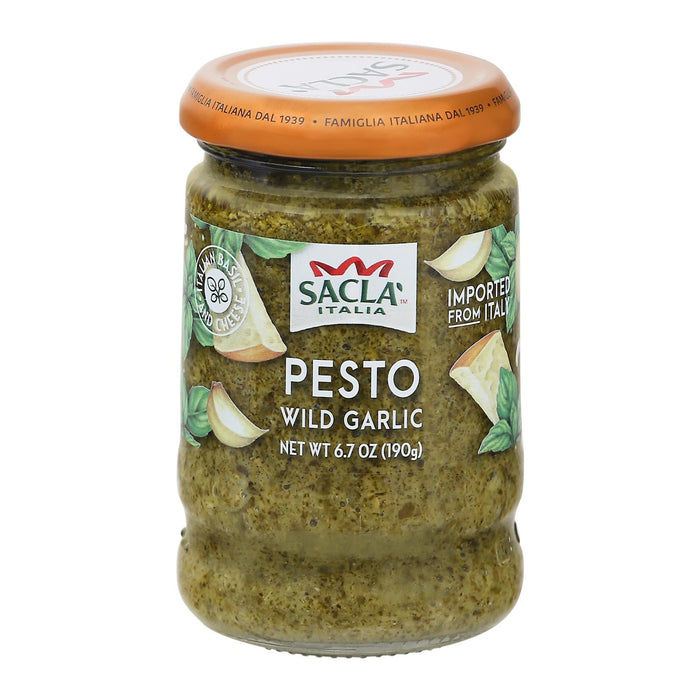 Wild Garlic Pesto by Sacla - 6.7 Oz (Pack of 6)