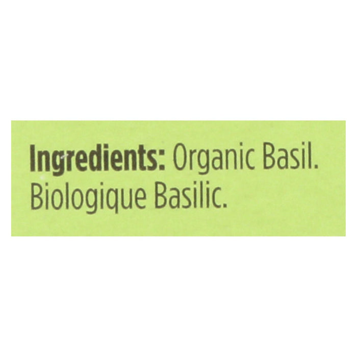 Spicely Organics Premium Organic Basil Leaves - Case of 6 - 0.1 Oz. Packs