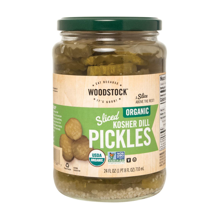 Woodstock Organic Dill Pickle Slices, 6 Pack - 24 oz.