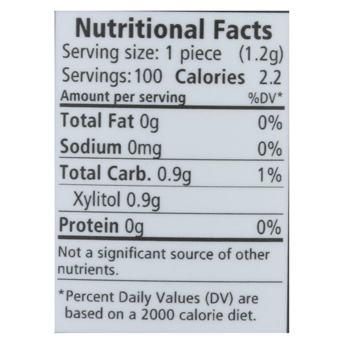 Spry Xylitol Spearmint Chewing Gum, 100 Piece