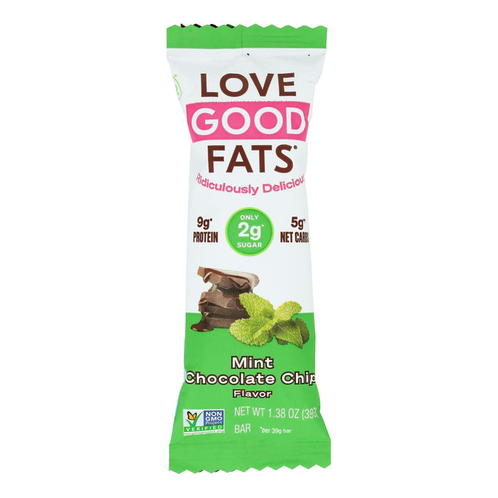 Love Good Fats - Bar Mint Chocolate Chip - Case Of 12 - 1.38 Oz