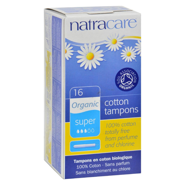 Natracare Organic Cotton Super Tampons w/Applicator (16 Count)
