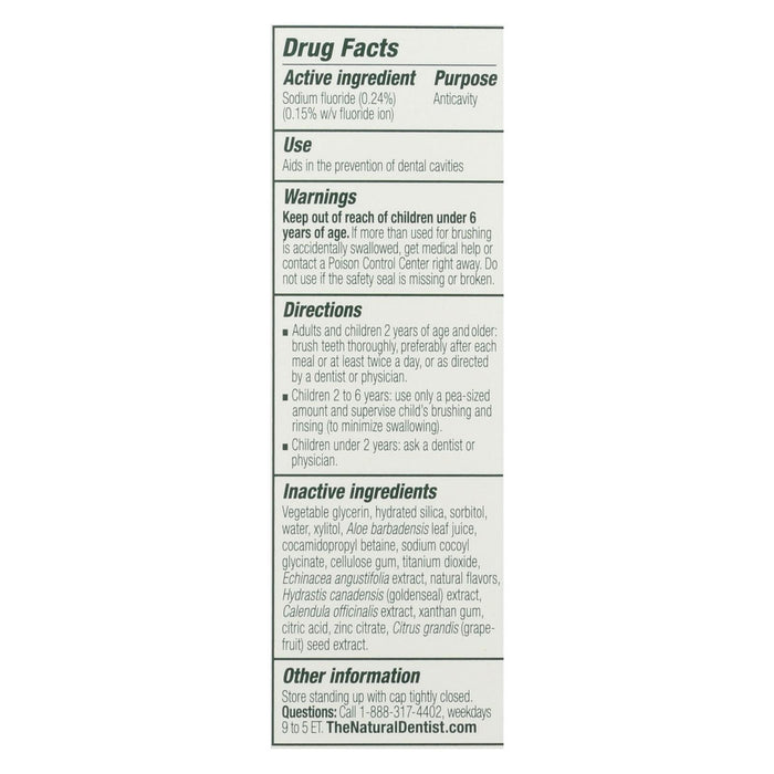 Natural Dentist Anti-cavity Toothpaste: Fresh Breath Original Peppermint Twist, 5 Oz