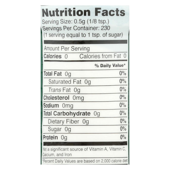 Sweet Leaf Stevia Sweetener - All-Natural, Zero-Calorie Sweetness in a Convenient 4 Oz. Pack