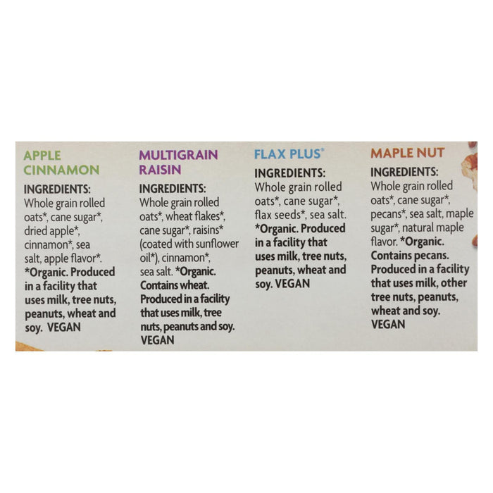 Nature's Path Organic Hot Oatmeal Variety Pack: Apple Cinnamon, Maple Brown Sugar & Raisin Bran (6 - 14 Oz. Canisters)