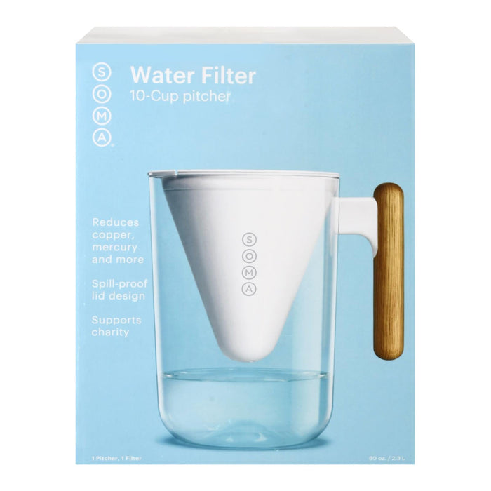 Soma Pitchr Water Filter 10-Cup, White - 80 oz