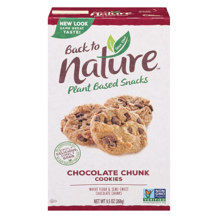 Back to Nature Chocolate Chunk Cookies, 6 count x 9.5 oz
