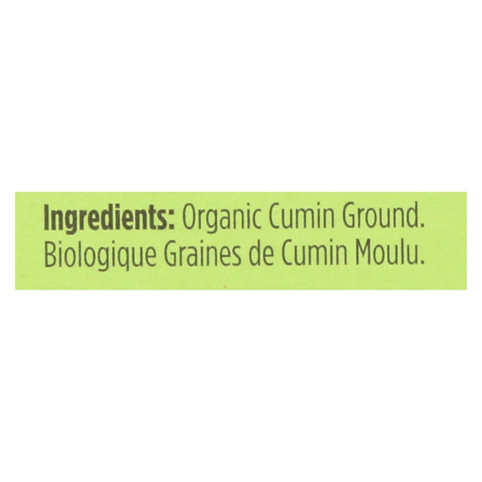 Spicely Organics Organic Cumin, Ground, Case of 6 - 0.45 Oz. Each