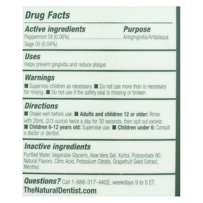 Natural Dentist Healthy Balance All Purpose Rinse Peppermint Sage - 16 Fl Oz