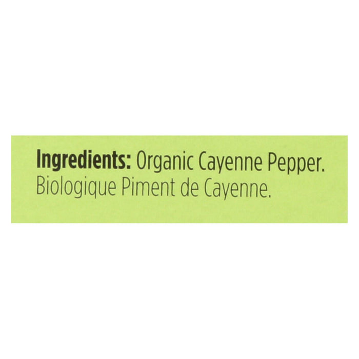 Spicely Organics Organic Cayenne Pepper, 0.45 Oz, Case of 6