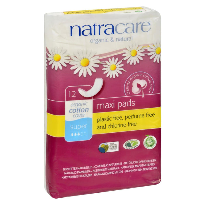 Natracare Super Maxi Pads - 12 Pack
