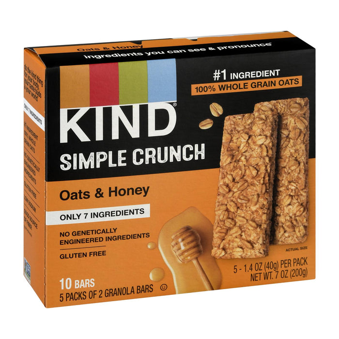 Kind Simple Crunch: Oat & Honey - 8x (5/1.4oz) Packs
