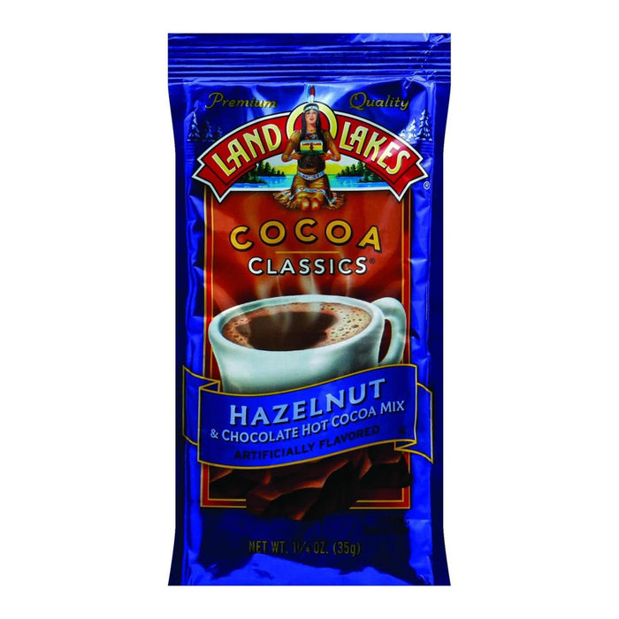 Land O Lakes Cocoa Classic Mix - Hazelnut and Chocolate - 1.25 oz - Pack of 12