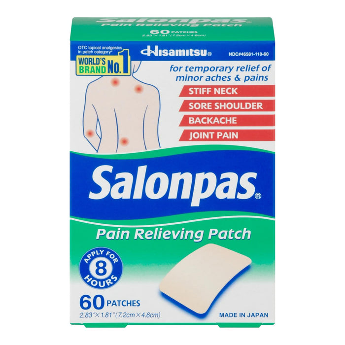 Salonpas Pain Relief Patch - 60 Count - Fast-Acting Pain Relief