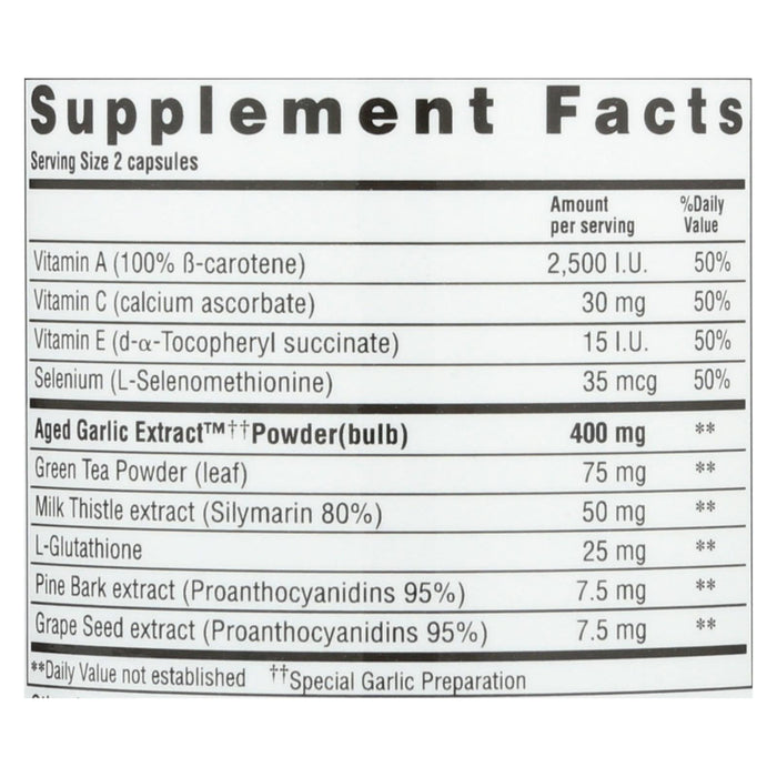 Kyolic Aged Garlic Extract Detox & Anti-Aging - 200 Capsules