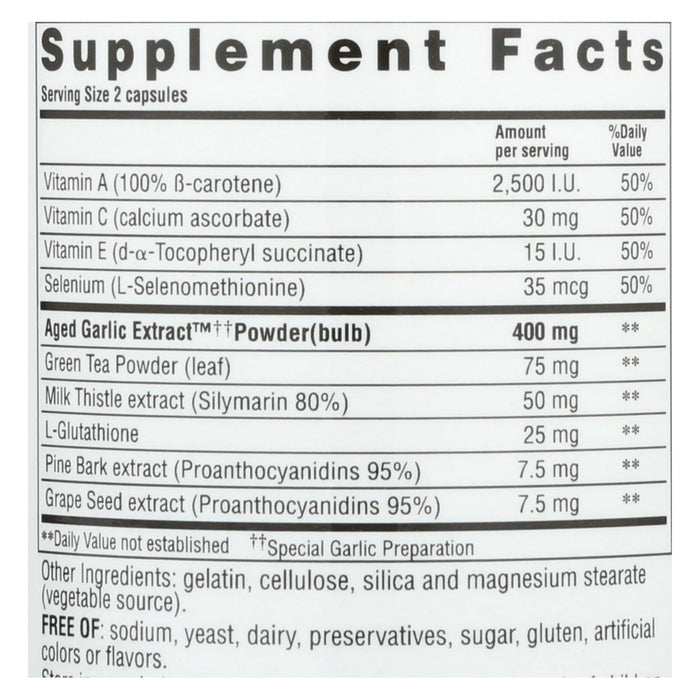 Kyolic Aged Garlic Extract Detox & Anti-Aging - 200 Capsules